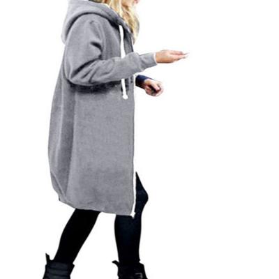 China 2021 Autumn Casual Polyester Hooded Coat Breathable And Comfortable Spandex Women's Long for sale