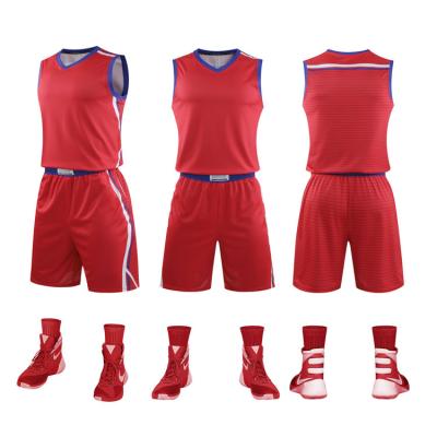 China 2021 Cheap Breathable Men Basketball Latest Retro Wear Basketball Tank Top Anti-UV Uniform Sets for sale