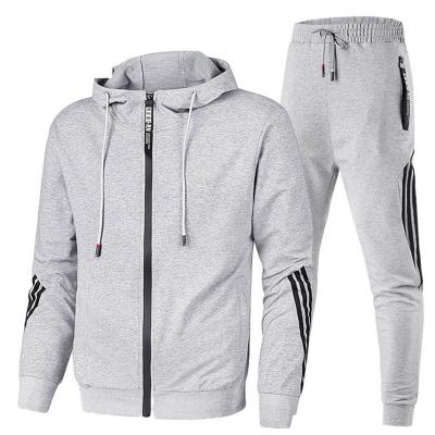 China Viable Wholesale Custom Made Polyester 2021 Large Size Tracksuit Men's Sportswear Suit Winter Men's Sportswear Suit for sale