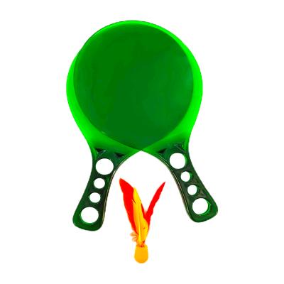 China Small Beach Feathering Racket Toy Plastic Beach Rackets Lightweight Portable Indoor Sports Plastic Outdoor Racket for sale