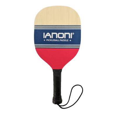 China Easy Wooden Beach Racket Paddle Outdoor Pickleball Paddle Wood for sale