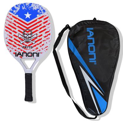 China Red and white beach games IANONI pr770 beach tennis racket carbon fiber with racket cover beach tennis racket for sale