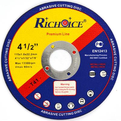 China RICHOICE Aluminum 115 4.5 Inch Cutting Disc For Stainless Steel for sale