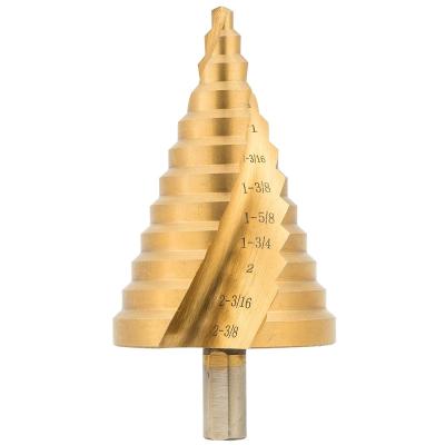 China Durable Life HSS Spiral Groove Step Drill Bit Multiple Big Hole Stepped Bit For DIY Lovers for sale