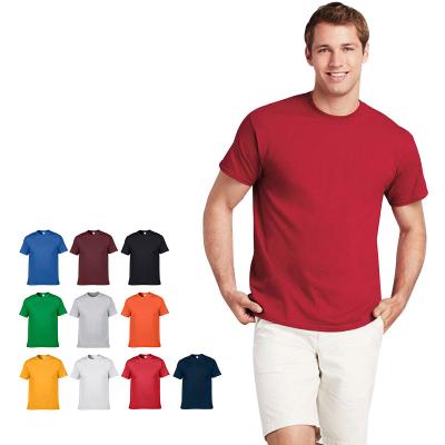 China 100% cheap stock men's t-shirts small quantity white anti-shrink bulk cotton wholesale for sale