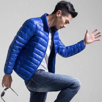 China Low price plus size high quality down jacket men winter cotton coats lightweight shiny padded jacket men for sale