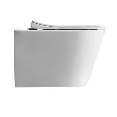 China Concealed Cistern Manufactures Modern Square Washdown Rimless Wall Mounted Toilet For Bathroom Inodoro for sale