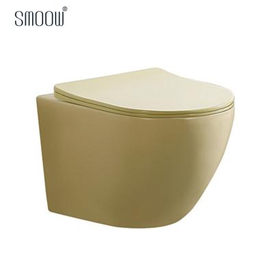 China Hidden Cistern Color Wall-Hung Matt Wall Hung Toilet Ceramic One-Piece Wall-Mounted Bathroom Set European Flush Unit 1 for sale