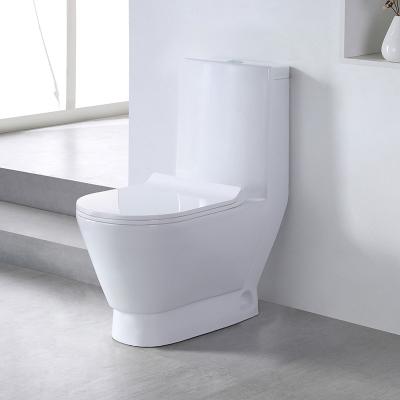 China Hot Selling Double-Flow Tie 250/300mm One Piece Wash Down Toilet For Hotel Bathroom for sale