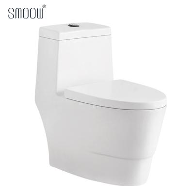 China Double-Flow Update Design German Floor Standing One Piece Toilet For Hotel Sanitary Ware Toliet Siphonic WC One Piece Ceramic Strap 300mm for sale