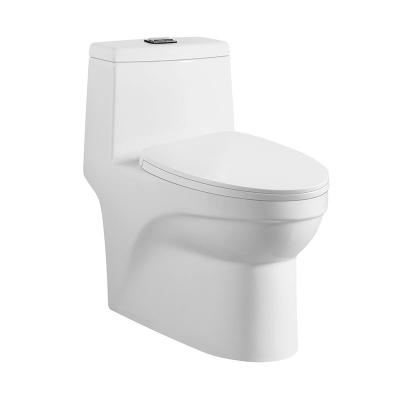 China Double-flow factory supply ceramic siphonic strap one piece toilet bowl with cheap price for sale