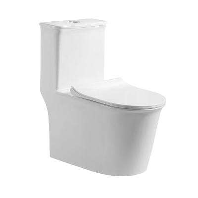 China Double-Flow Stylish Wholesale White Chinese Sanitary Ware Bathroom Designs Siphonic One Piece Toilet for sale