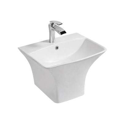 China Factory Price Smooth High Quality Ceramic Wall Hung Wash Basin Bathroom Sink Basin for sale