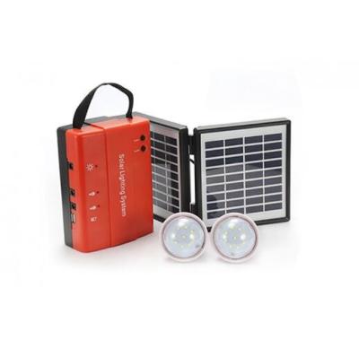 China Hot-seeling in Africa rechargeable 4W DIY solar energy kits with 2 led light for 2 rooms lighting phone charging for sale