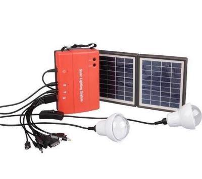 China Hot-seeling in Africa rechargeable 4W DIY solar energy power system with 2 led light for 2 rooms lighting phone charging for sale