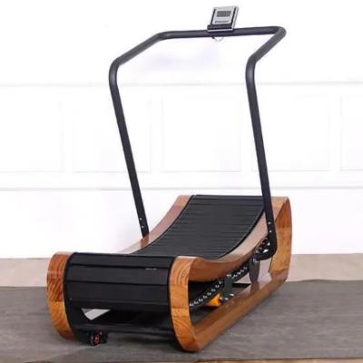 China Air runner curve treadmill machine commercial manual curved wooden unpowered treadmill for sale