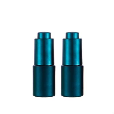 China New Design 1/2OZ 15ML Green Cosmetic Oil Dropper Bottle Glass Cosmetics Button Eye Dropper Pipette Containers for sale