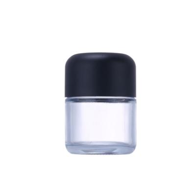 China CRC Custom Clear Child Resistant Cosmetic Glass Jar With Child Safe Cap For Face Cream Packaging 50ML 70ML 110ML for sale