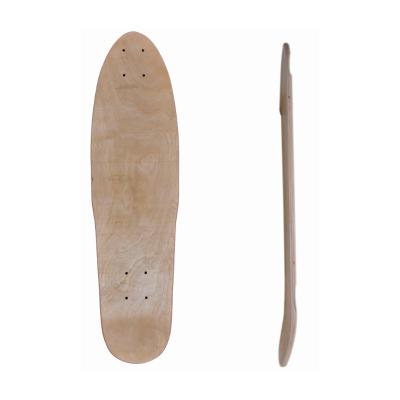 China Northeast China Maple Adult Wooden Fish Cruiser Decks Wholesale Empty Surfboard Deck for sale