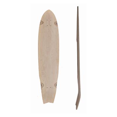 China Custom Wholesale OEM Northeast China Maple Fish Cruiser Deck Adult Land Surfboard Deck for sale