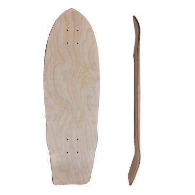 China Youth Fish Cruiser Deck White Skateboard Deck Surf Skate Board Deck Outdoor Custom OEM for sale