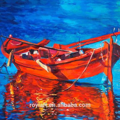 China Environmental Handmade Thick Strokes Boat Knife Abstract Oil Painting On Canvas Popular Selling Good Price for sale