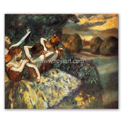 China Environmental Materials Four Dancers Canvas Painting By Edgar Degas for sale