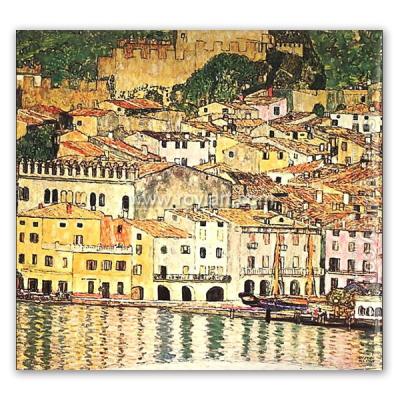 China Malcesine Materials Environmental Gustav Klimt Reproduction Oil Painting On The Lake Bobby for sale