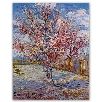 China Environmental Materials ROYI ART Van Gogh Oil Painting Putting Back on Peach Blossom Wall Decor (In Memory of Mauve) for sale