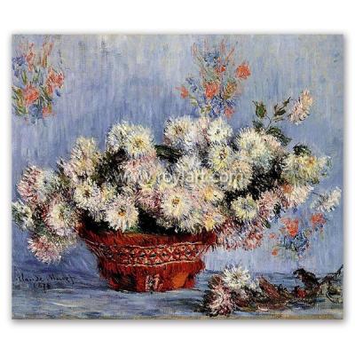 China Environmental Materials Chrysanthemums 1878 Handmade Art Reproduction Monet Oil Paintings for sale