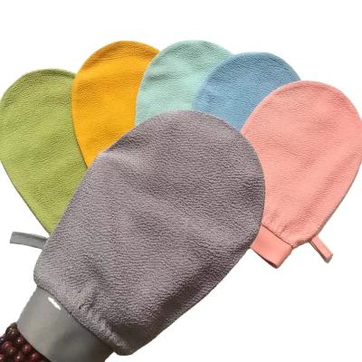 China All Natural Plant Natural Squishy Gloves Body Exfoliating Scrubber Bath Gloves for sale