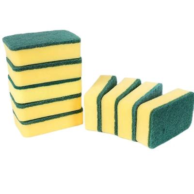 China Household Sustainable Abrasive Cleaning Scouring Pad With Sponge For Kitchen Cleaners Kitchen for sale