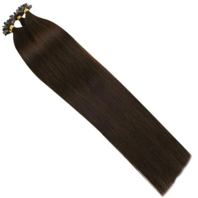 China Fasimei Silky Straight Wholesale Double Wave Human Hair I/V/U Russian Tip Pulled Remy Hair Extensions for sale