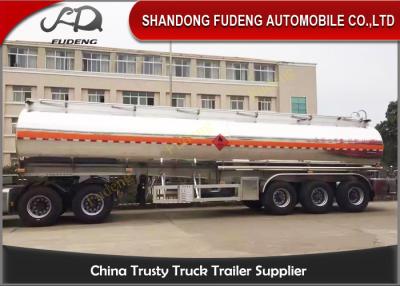 China 5 Compartments Aluminum Tank Semi Trailer , Petroleum Tank Trailers 50000 Liters for sale