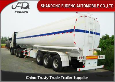 China 60000 Liters Diesel Tanker Trailers , Steel Fuel 2 / 4 Tri Axle Tanker Trailer for sale