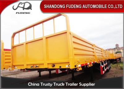 China Multi Function Side Wall Semi Trailer , Fence Semi Cargo Trailer with Fuwa axle for sale