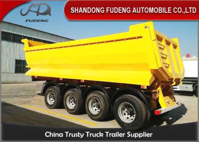 China 2 / 3 / 4 Axle Dump Trailer 20 - 80T , Energy Saving Steel Dump Trailers  for sale