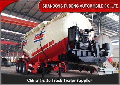 China 3 árboles secan el remolque a granel del petrolero del cemento del polvo del remolque semi con 25ton-40ton en venta