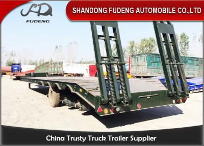 China Semi Low Bed Trailer Truck 4 Axles 120 Tons , Heavy Duty Utility Trailer with BPW axle for sale