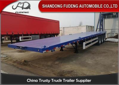 China 3 árboles 30 toneladas de camión plano bajo de los 40Ft, del plano acero de carbono del remolque semi en venta