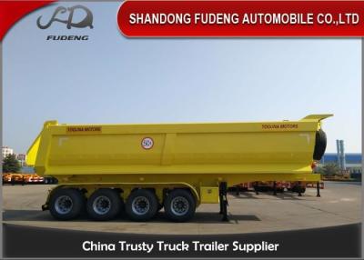 China 3 Achsen-Transport-Gestalt-Material-halb LKW-Dump-Anhänger mit Hyva-Öl-Zylinder zu verkaufen