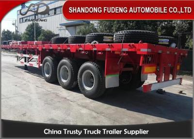 China Luchtopschorting 40 Voet 3 Aanhangwagen van de Assen Flatbed Container Te koop