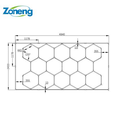 China Theme Park Lights High Quality Low Price Led Retail Hexagon Lights Led Light for sale