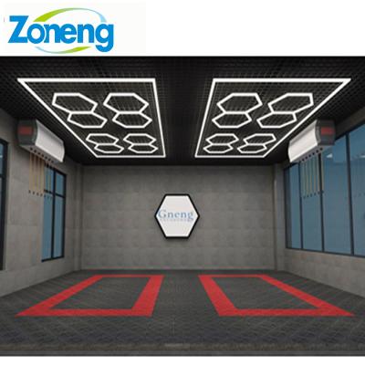 China New Car Workshop Style Hexagon Garage Lighting LED Lights For Showroom Garage Lamp for sale