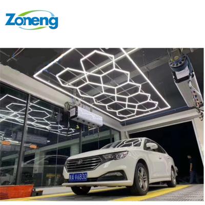 China 2021 new style car maintenance shop garage ceiling led hexagonal rectangular light ZT1048 for sale