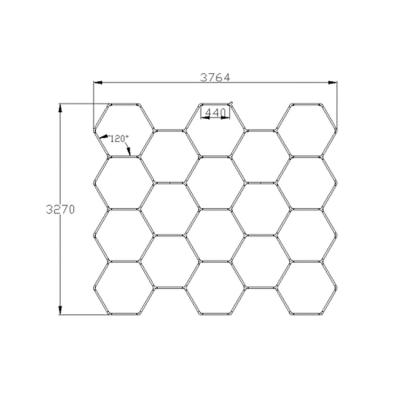 China China Supplier Wholesale Showroom Led Parking Ceiling Hex Car Repair Shop Garage Light 18hex for sale