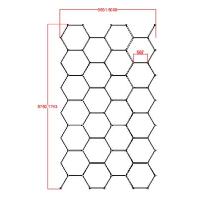 China Hot sale showroom led hex 24l car parking ceiling car repair shop garage garage light in 2021 for sale