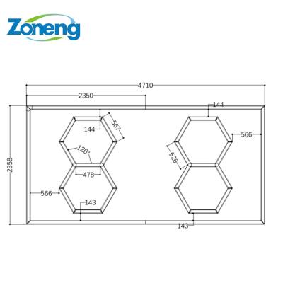 China Seamless And Easy Installation Factory Wholesale Hex Garage LED Led Lighting Hex Ceiling Light for sale