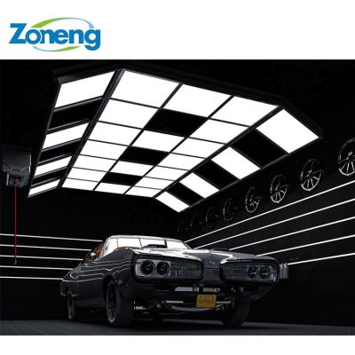 China Seamless and Easy Installation Factory Fashion Car Repair and Maintenance Store Hot Selling High Quality Creative Ceiling Led Flat Light Multi-rectangular for sale