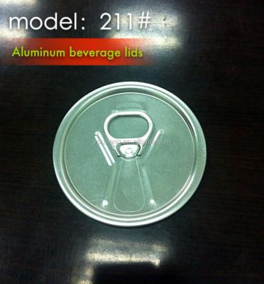 China Child Safe Easy Open End 211# (65.3mm) Aluminum Beer/Juice Can Lid for sale